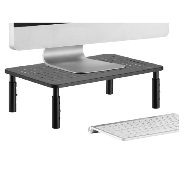 Base Elevadora Acteck Para Monitor Vault Top BE420 Ajustable 3 Niveles de Acero