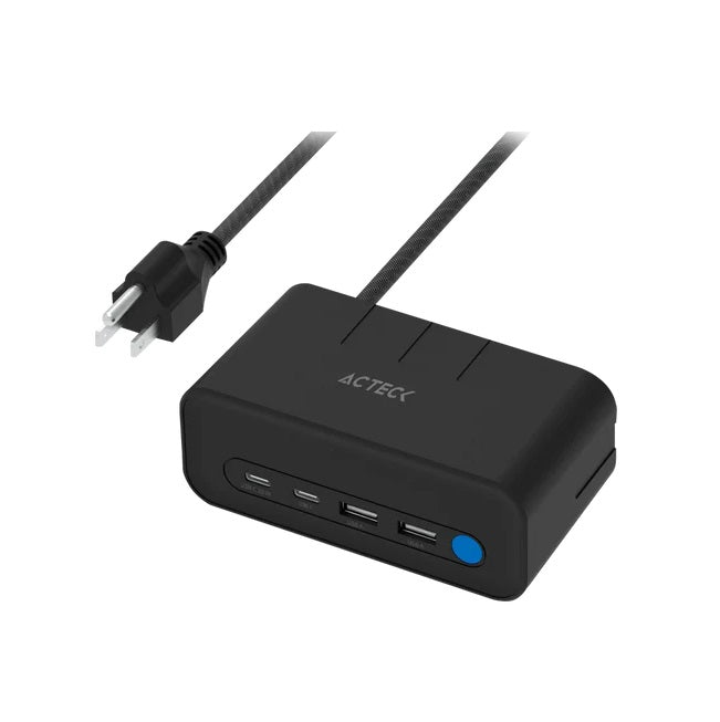 Cargador Acteck de escritorio Energon Mate CE676 Carga PD 20W 3 Conectores de corriente