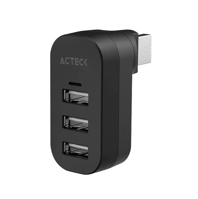 HUB Acteck Port X4R DH421 3 en 1 Entrada USB A/3xUSB 2.0 con Rotación 180 grados