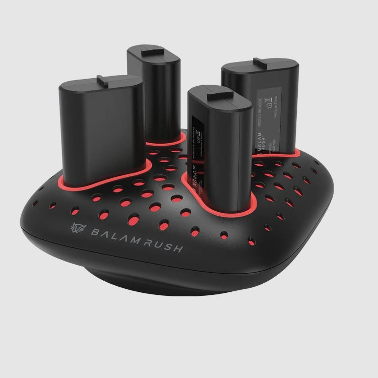Base Carador Balam Rush para controles con 4 baterias ChargeCore Quad BC400 compatibles con Xbox One y Xbox Series cada una con 1400 mAh