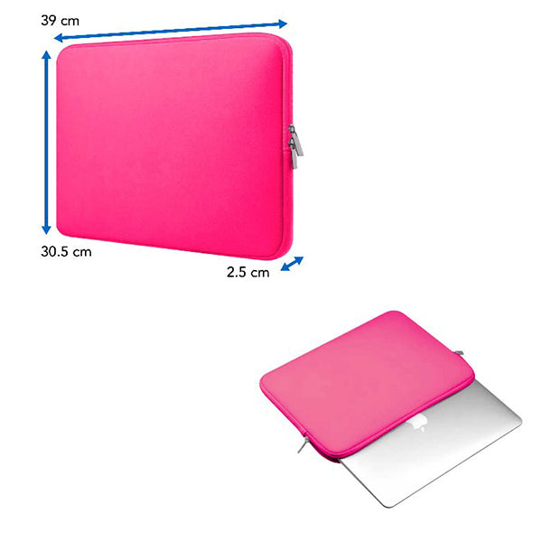 Funda Brobotix de neopreno para laptop 15.6 basica modelo 256349-1 color Rosa
