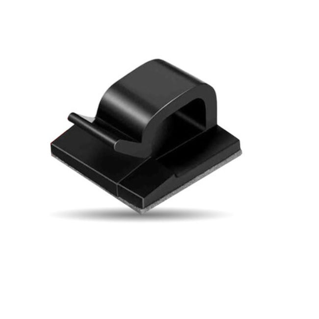 Organizador adhesivo Brobotix para cables paquete de 24 pz color Negro