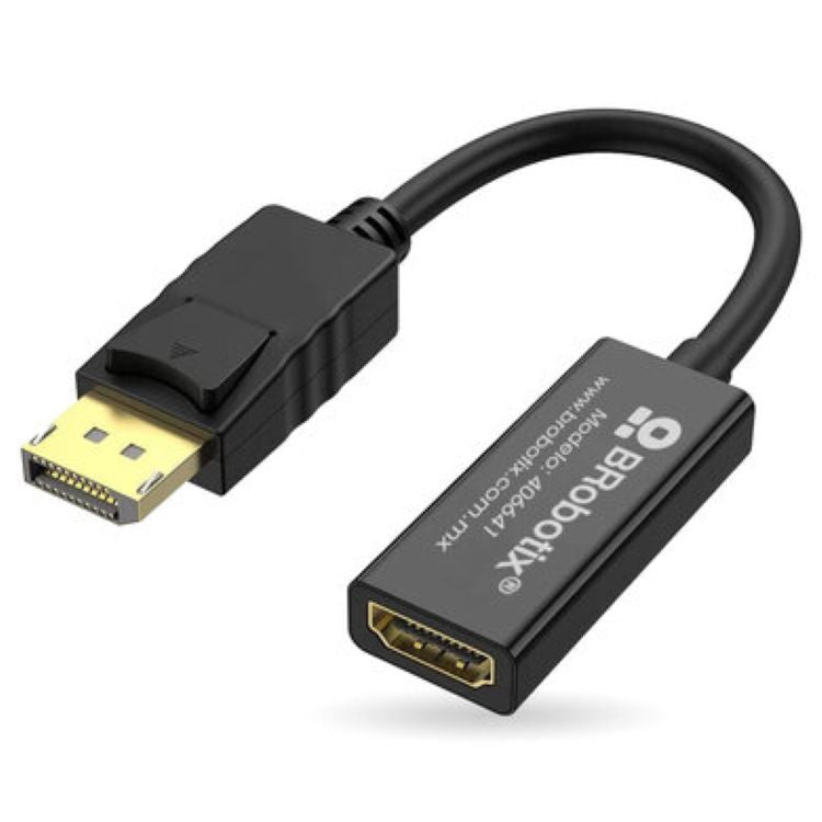 Adaptador Brobotix Displayport macho a HDMI hembra color Negro