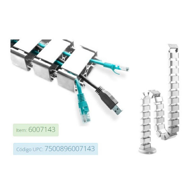 Organizador Brobotix de cables en vertical articulado 6007143 color Plata