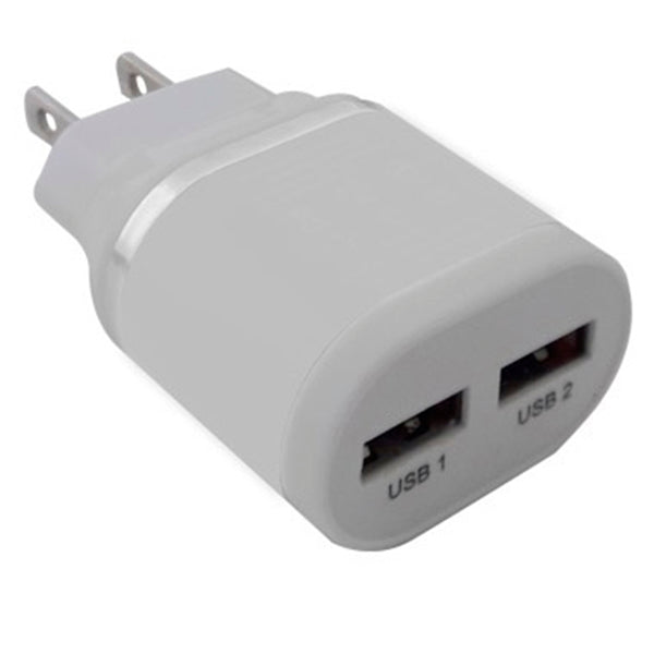 Cargador Brobotix 2x USB 2.0 de 5V color Blanco