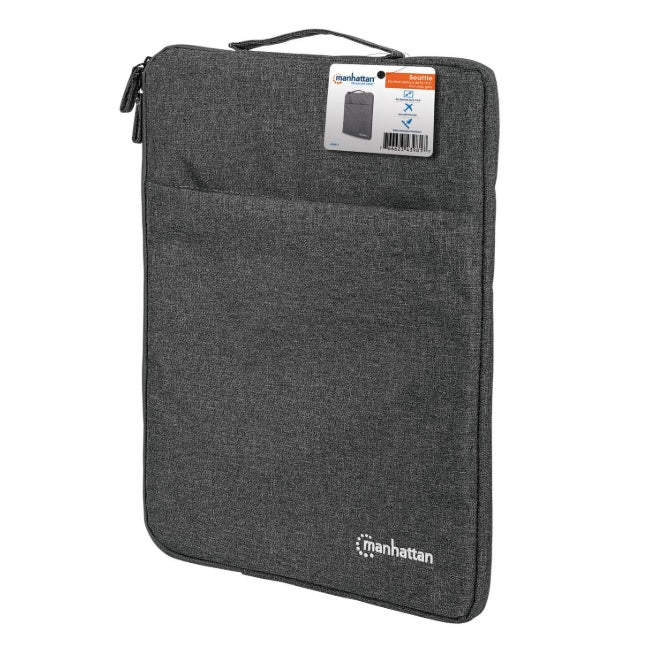 Funda Manhattan 15.6 Seattle acolchonado resistente al agua bolsillo frontal gris