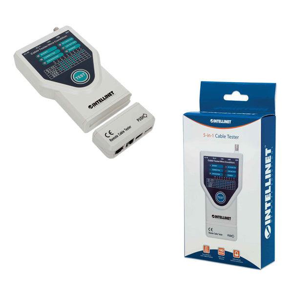 PROBADOR DE CABLES INTELLINET RJ11 RJ45 USB FIREWIRE