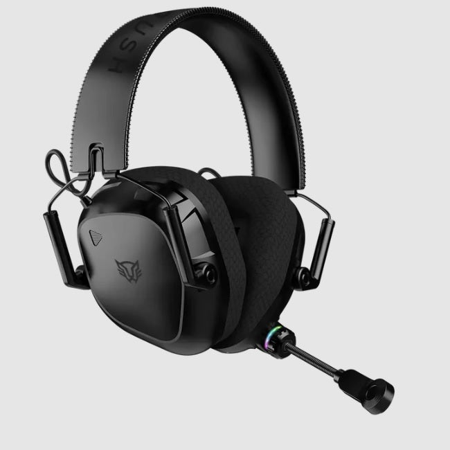 Audifonos Balam Rush Gamer Inalambricos Pilot Pro HS808 RGB Negro Bluetooth 5.3 y Dongle 2.4