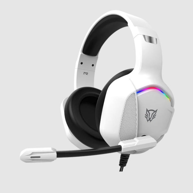 Audifonos Balam Rush Orphix II HS699 Azender Blanco alámbricos Over Ear Microfono Fijo Compatible con PC Dispositivos móviles Consolas RGB Jack 3.5mm USB