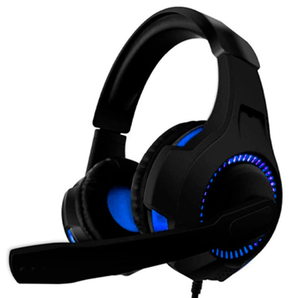 Audífono gamer diadema alámbrico Naceb Hifi azul 3.5mm c/microf omnidireccional 1.6 mto