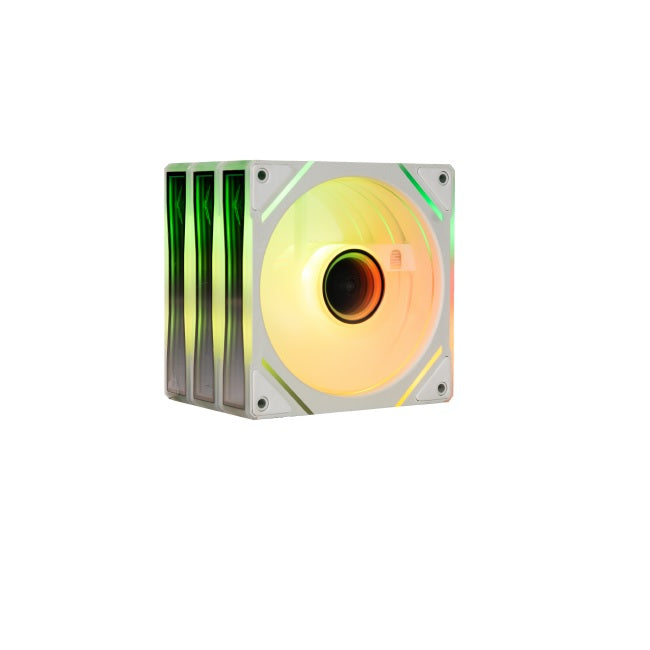 Kit de 3 enfriamiento Naceb ARGB de 120mm modelo NA-0650B color Blanco