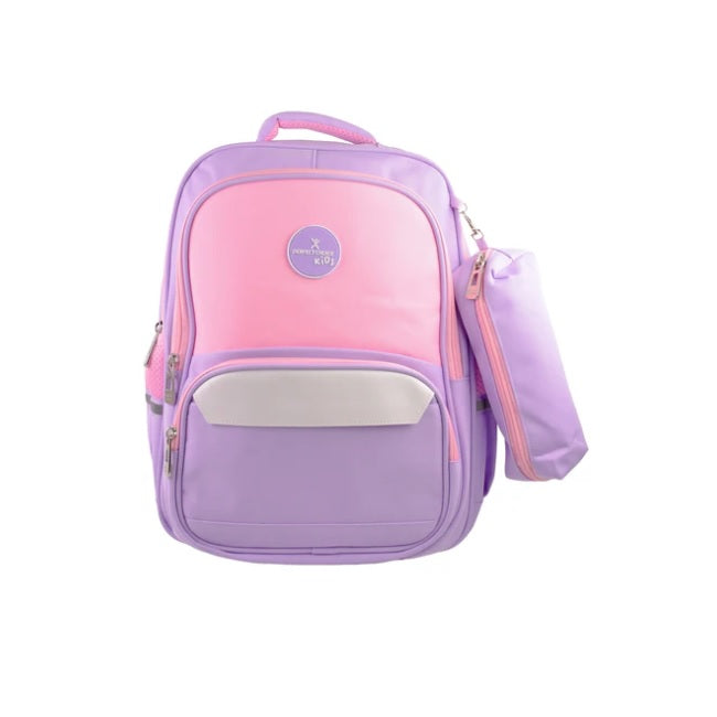 Mochila Escolar Perfect Choice para niños Bookery modelo PC-085249 color Lila con Rosa