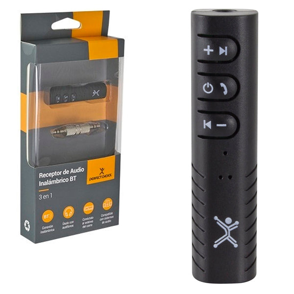 Receptor de audio Perfect Choice bluetooth 3 en 1 modelo PC-217275 color Negro