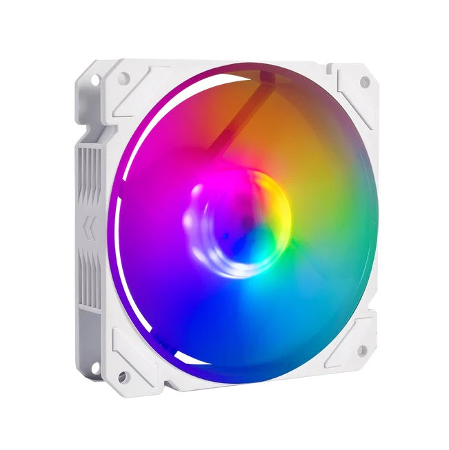 Ventilador Balam Rush 120mm Blanco Eolox Blaze EX70W ARGB Rainbown 120x120x25mm 1200RPM Hidráulico 12V