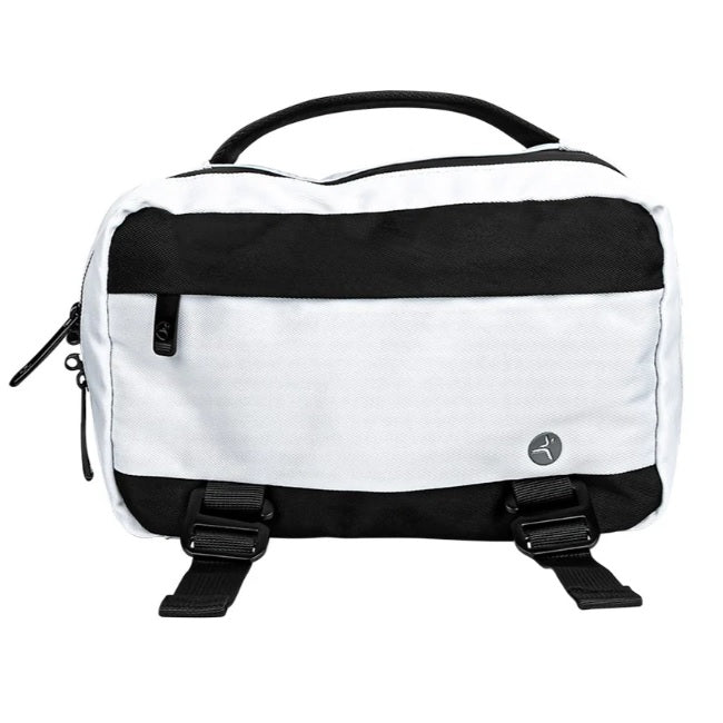Bolsa Cangurera Techzone SMARTBAG Gris c/Negro 23x15x8cm Exterior y Forro 100% poliéster 4 Bolsas Internas 1 Bolsa Malla 2 Bolsas Frontales 2 CorreasPortabotellas