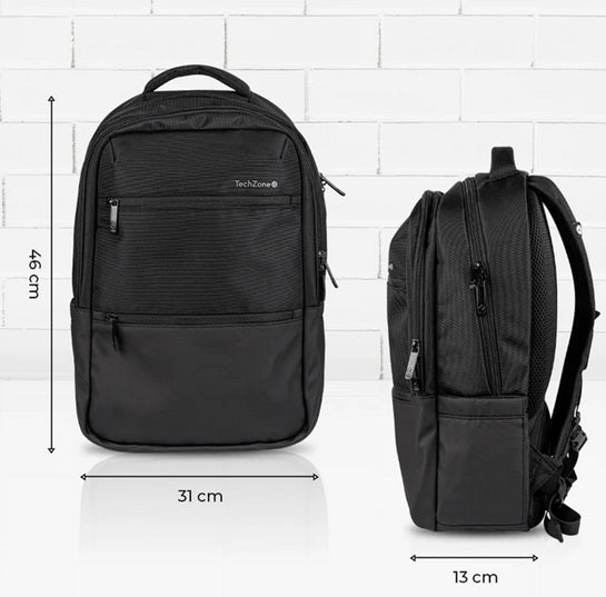 Mochila Techzone MAX II para portatil 16p Negro Forro 100% Poliester 46 x 32 x 16 cm