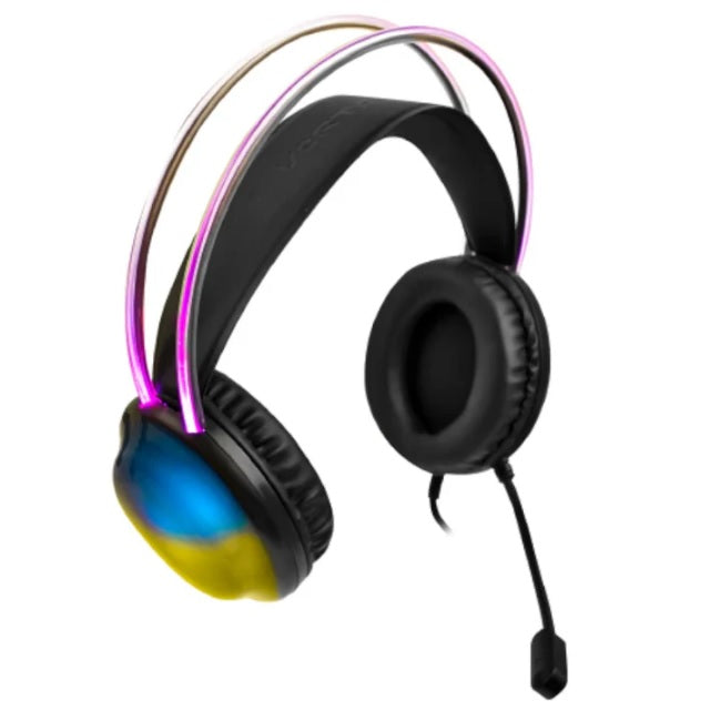 Diadema Voltred gamer transparente RGB Helumo modelo V-930730