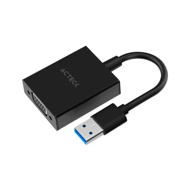 Adaptador Acteck Shift Plus AV410 Video USB 3.0/USB A a VGA Macho a Hembra