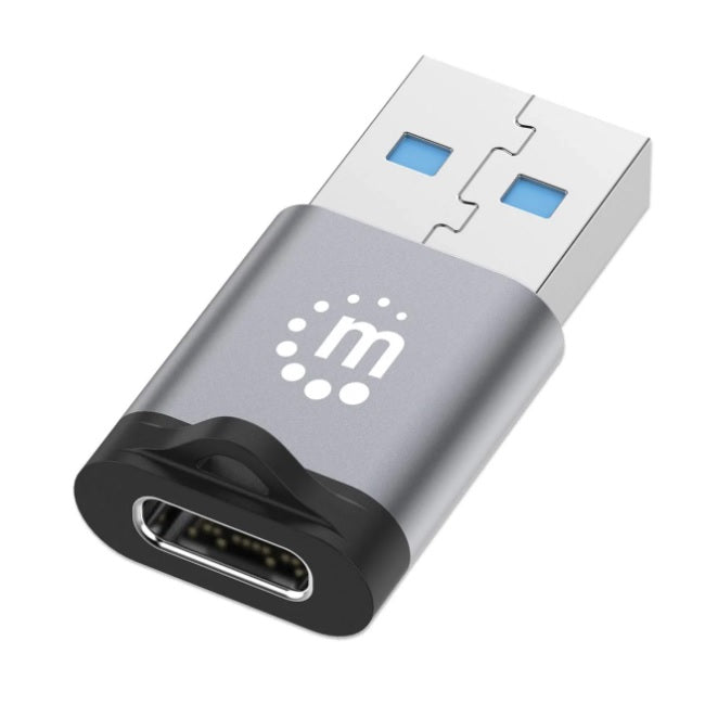 Adaptador Manhattan USB-C negro V3.2 Gen1 AM-CH 5Gbps 3A