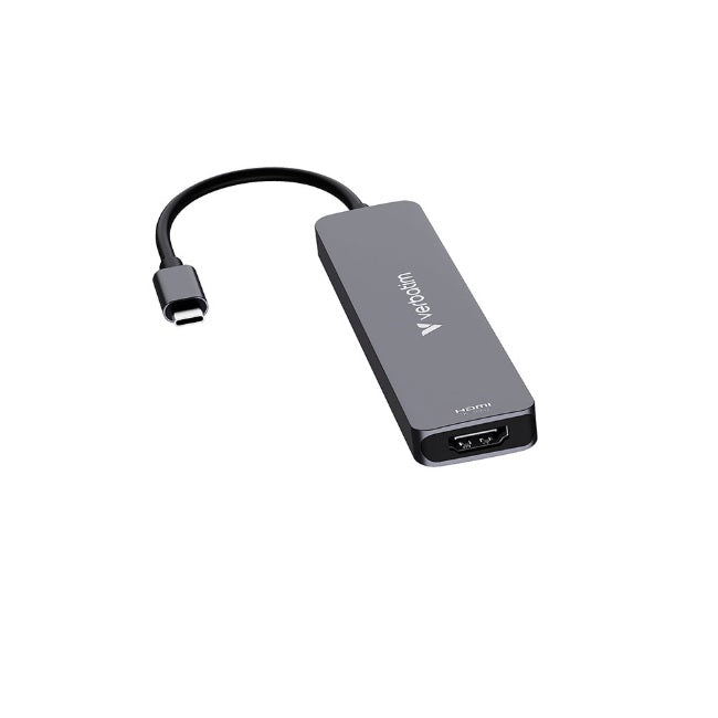 Hub Verbatim multipuerto USB C Essentials 7 puertos modelo VB32158 color Plateado