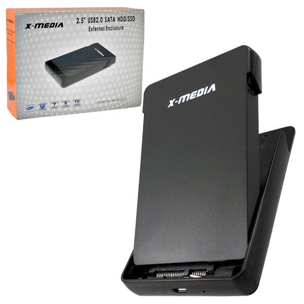 KIT P/CREAR HD 2.5 EXTERNO USB 2.0 SATA SDD 7.0 & 9.5 CLIP ON XMEDIA EN2279