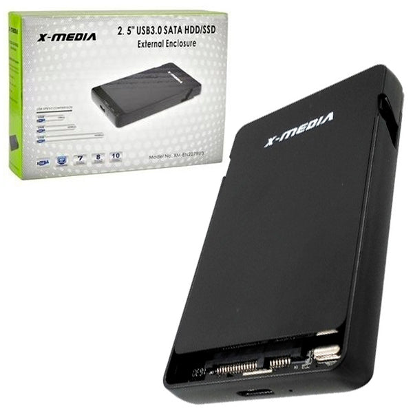 KIT P/CREAR HD 2.5 EXTERNO USB 3.0 SATA SDD 7.0 & 9.5 CLIP ON XMEDIA EN2279U3