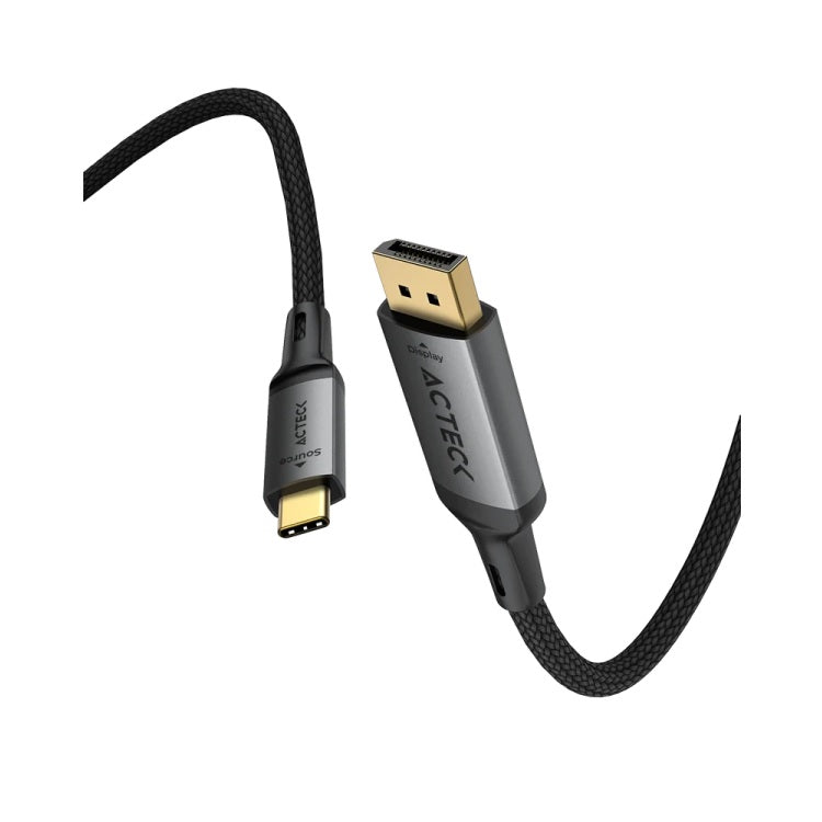 Cable Acteck de 2m 20Gbps 8K 60Hz 4K 144Hz 4K 120Hz USB C a Display Port 2.1 Lynx Pro CC858-2 titanio AC-945295