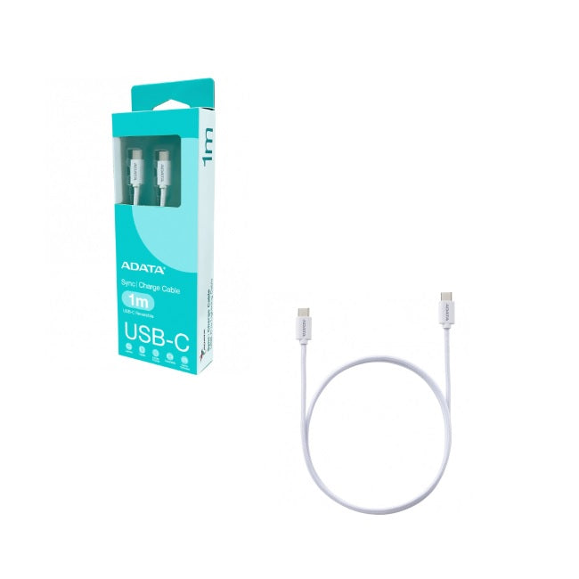 Cable ADATA USB C a USB C 1m blanco CACC-100PN-WH