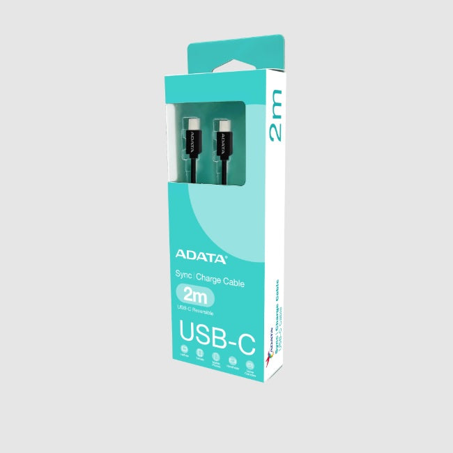Cable ADATA USB C a USB C 2m negro CACC-200PN-BK