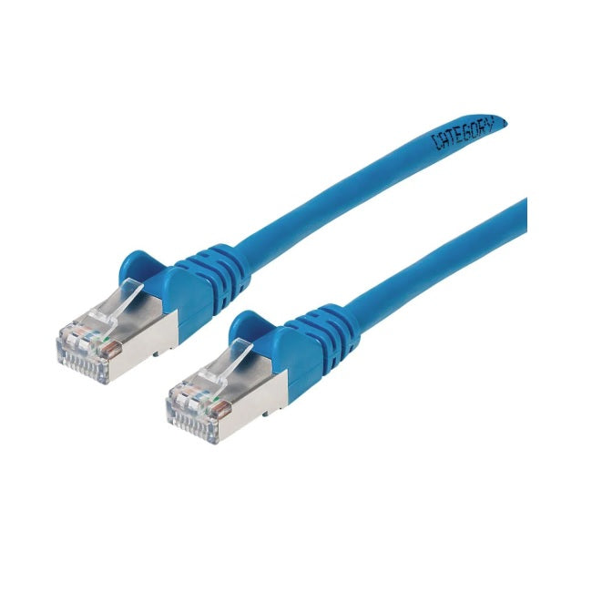 Cable Patch Intellinet CAT 6a 30cm Azul S/FTP