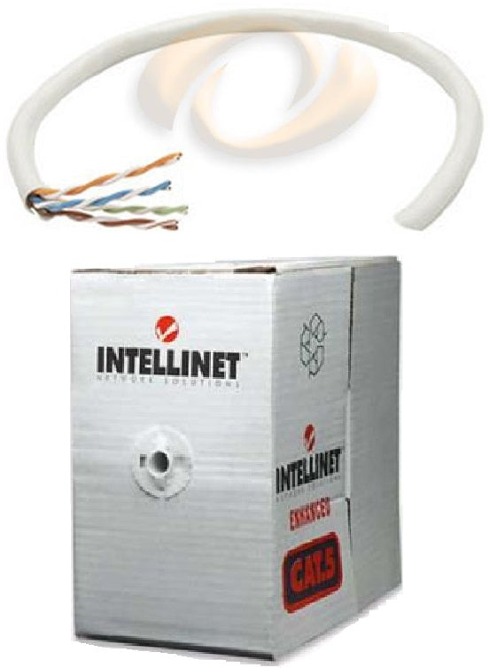 Bobina Intellinet CAT 5E UTP 305m Certificable Gris 100% cobre