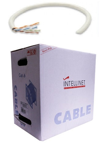 Bobina Intellinet CAT 6 305m Gris 100% Cobre Gris