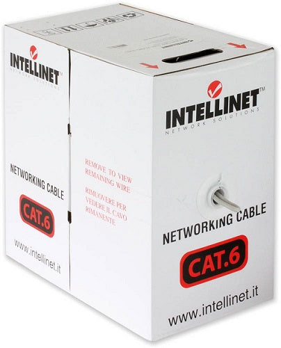 Bobina Intellinet CAT 6 305m Gris Solida Aluminio recubrimiento de cobre