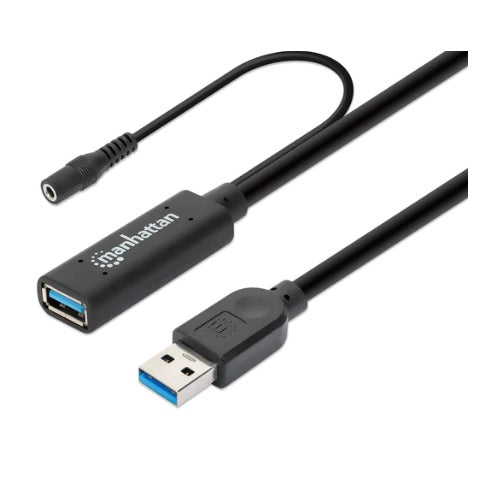 Cable Manhattan Extension activa USB V3.0 15M negro