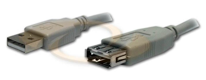 Cable Manhattan Extension USB 1.8m Gris