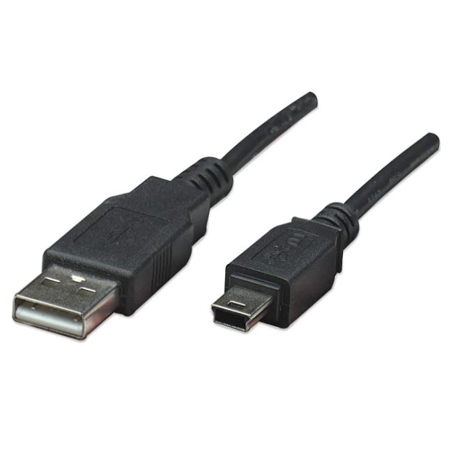 Cable Manhattan USB A a USB Mini 480Mbps 3m Negro