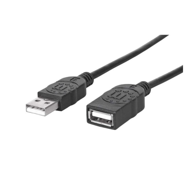 Cable Manhattan Extencion USB A 1m Negro