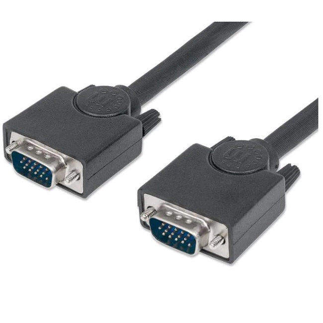 Cable Manhattan para Monitor VGA 3m Negro 8mm