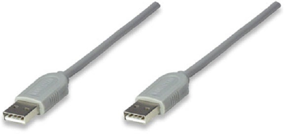 Cable Manhattan USB A-a 1.8M Gris