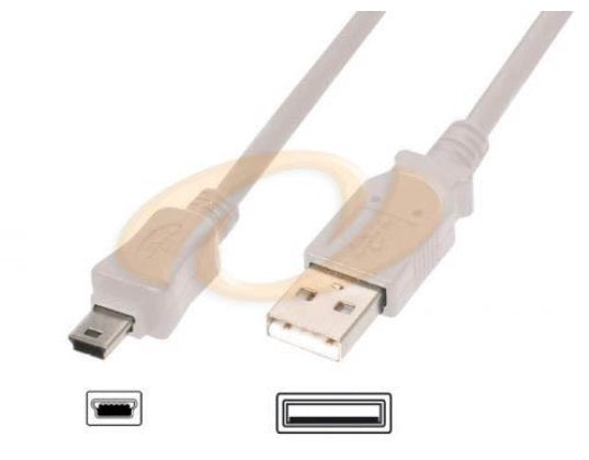 Cable Manhattan USB A a Mini USB 1.8m Plata