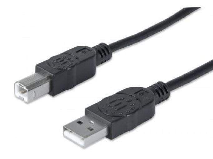 Cable Manhattan para impresora 5M A-B V2.0 negro