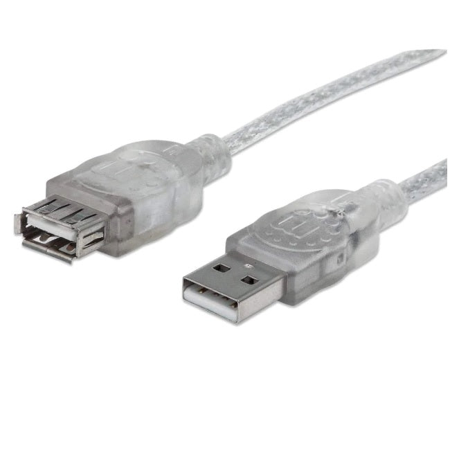 Cable Manhattan Extension USB 4.5m Plata