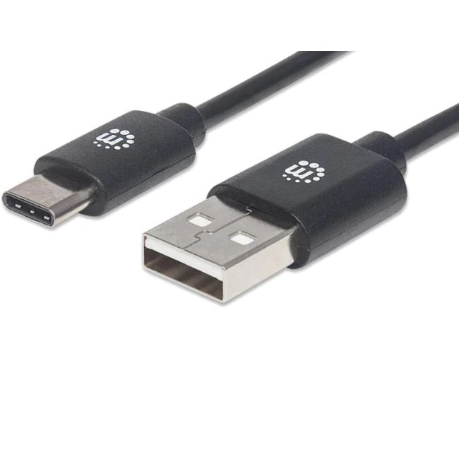 Adaptador Manhattan USB-C AM-CM 2M V2 Negro