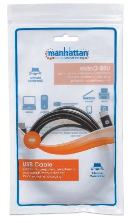 Cable Manhattan USB C 3.2 Gen 2 M-M 1m Negro