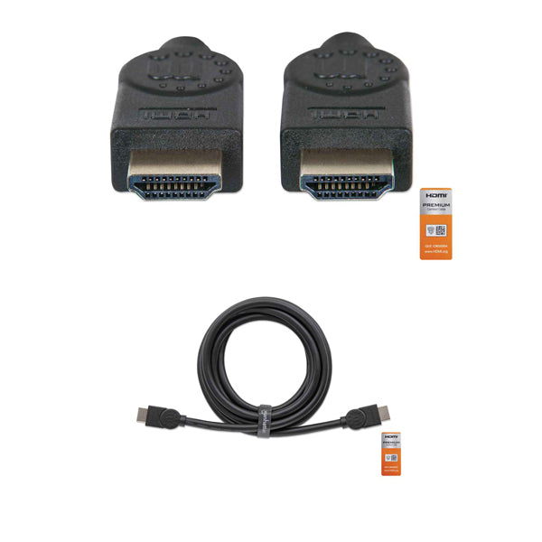 Cable Manhattan HDMI 5m 4K 60Hz 3D Blindado con Ethernet Negro