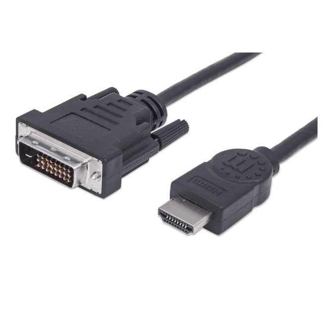 Cable Manhattan HDMI a DVI-D 1.8m Negro