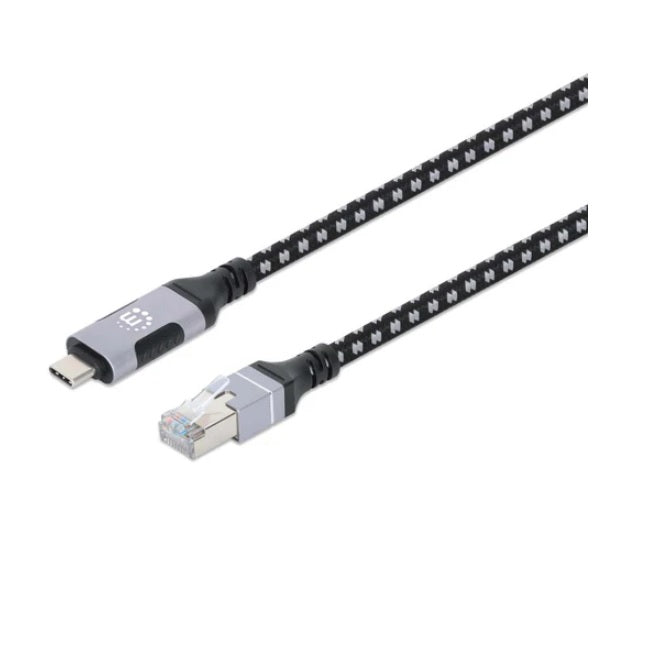 Cable de red Manhattan USB-C a RJ-45 Gigabit Ethernet 2metros