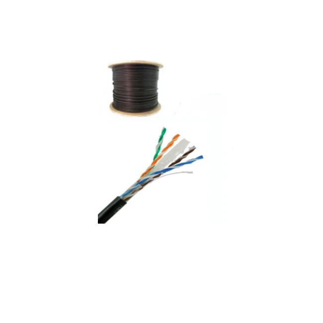 Bobina Saxxon OUTPCAT6GCOPEXT cable UTP Cat6 100% cobre con gel 305 m exterior color negro