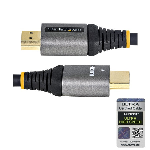 Cable StarTech HDMM21V50CM de 50 cm HDMI 2.1 Certificado Ultra Alta Velocidad 48Gbps 8K-60Hz 4K-120Hz HDR10+ eARC cubrimiento TPE