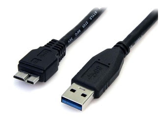 CABLE STARTECH DE 50CM NEGRO USB 3.0 SUPER SPEED SS MICRO USB B MACHO A USB A MACHO ADAPTADOR